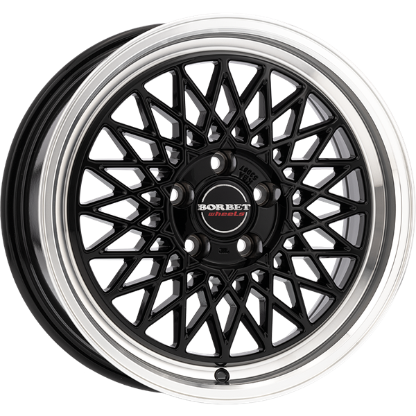 Borbet B black rim polished 7,00x17 4x100,00 ET38,00