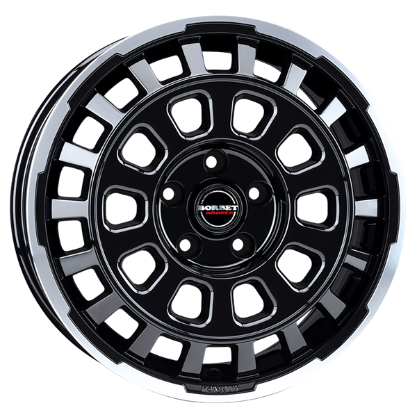 Borbet CW7 black rim polished 7,50x18 5x118,00 ET53,00