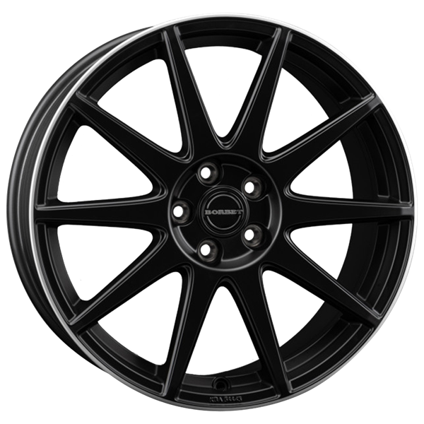 Borbet GTX black matt rim silver 8,00x19 5x114,30 ET40,00