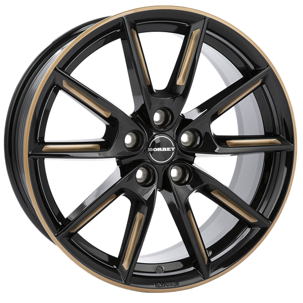 Borbet LX19 black gold spoke rim 8,00x19 5x108,00 ET45,00